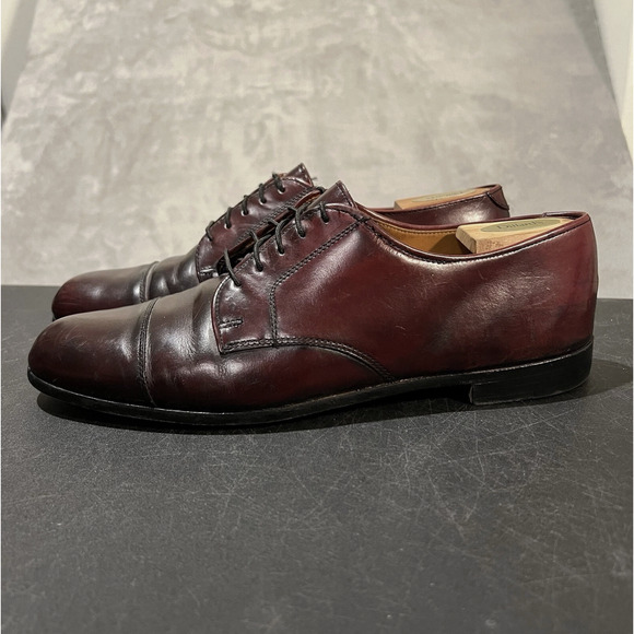 Cole Haan Dress Shoes Mens Size 11 D Oxblood Cap Toe Derby Made in USA main image 10